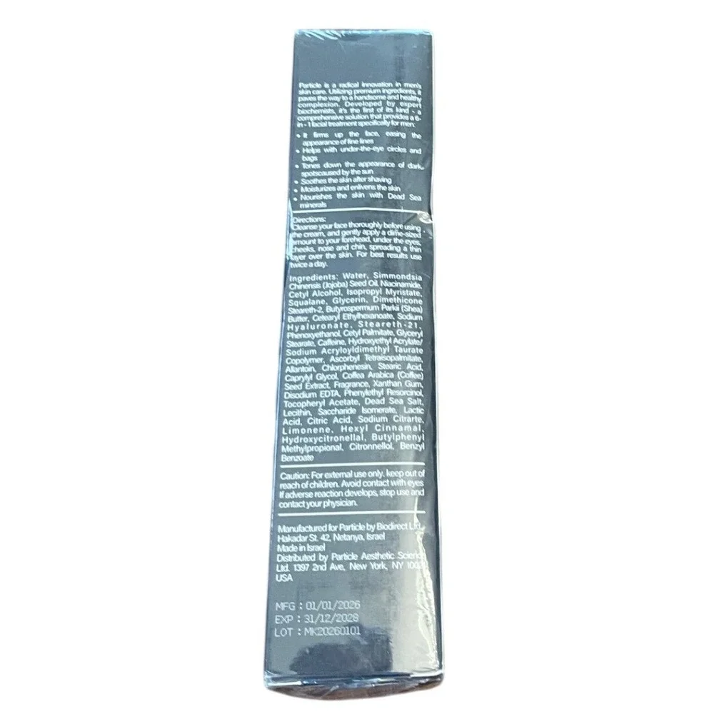 Particle Face Cream for Men 6-in-1 Daily Care Anti-Aging Formula 1.7oz 50ml NIB
